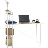 CLP Schreibtisch Schreibtisch Poe (1er), Computertisch mit Regalen