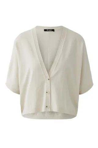 Miss Lagotte - Cardigan mit V-Ausschnitt beige - Gr. - 40