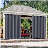 Jibenhome Outdoorgardine Outdoor Vorhang Wetterfest mit Ösen (2 St), Winddicht