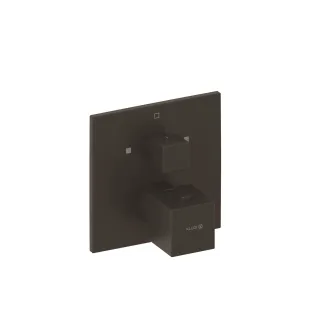 KLUDI-DECUS Unterputz-Wannenfüll- und Brause Thermostat eigensicher, Feinbau-Set mattschwarz 548103975