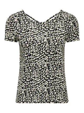 ONLY - ONLBERA BACK LACE UP S/S TOP JRS NOOS Black - Gr. - S