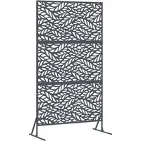 vidaXL Gartenzaun Sichtschutz 100 x 50 x 180 cm Stahl Anthrazit, (1-St)