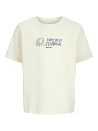 JACK&JONES - JCOTIER FRONT PRINT TEE SS CN SN JNR sweet corn - Gr. - 176