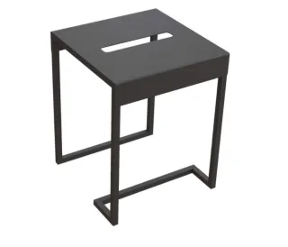 Neuesbad Serie 10 Black Bad-Hocker, schwarz matt, Material Edelstahl NB1DEADMN51T1