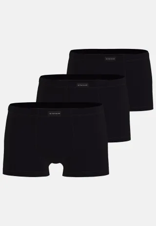 TOM TAILOR BODYWEAR - TOM TAILOR Herren Hip Pants uni 3er Pack black - Gr. - XXL