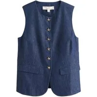 Next Anzugweste Weste in Denim-Optik mit Seestern-Detail (1-tlg)
