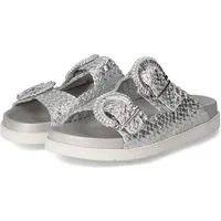 SIOUX Sioux 41114 Damen Glattleder silver Pantolette