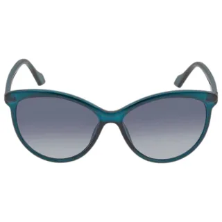 Calvin Klein - Sonnenbrille mit türkisfarbenem Rahmen und grauen Verlaufsgläsern in Kristalloptik