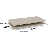 rauch Einlegeboden Zubehör für Rauch-Schwebetürenschränke BLUE, 2er-Set Breite 85 cm, Tiefe 45 cm