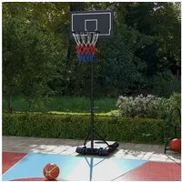 SPORTNOW Basketballständer 182-213 cm mit Rollen und bruchsicherem Rückwand (Basketball-Backboard-Ständer, 1-St., Basketballkorb mit Ständer), für Erwachsene, Stahl