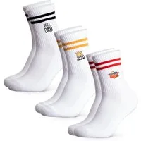OCCULTO Tennissocken Herren Papa Geschenk Tennissocken 3er Pack (Modell: Dad) (3-Paar)