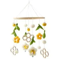 CLTYQ Mobile Windspiele, Tierchen Waldtiere Bettglocke aus Filz, (1-tlg), Babybett Bettglocke Anhänger Mobile Babyzimmer Deko