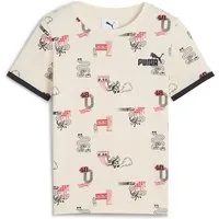 PUMA T-Shirt LITTLE RUNNERS AOP TEE PS Regular Fit, Rundhalsausschnitt, Kurzarmdesign