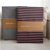 MAGANO Spannbettlaken, Luxus Streifen Bettlaken aus Bambus & Baumwolle Satin, Gummizug: rundum, 400 TC Luxusqualität, Hypoallergen, Thermoregulierend