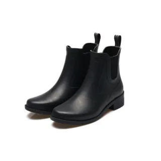 Wasserdichte SQUALL Chelsea-Gummistiefeletten für Damen, Damen, size: regular, Schwarz, Gummi, by Lands' End