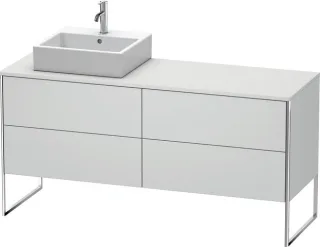 Duravit XSquare Konsolenwaschtischunterbau bodenstehend Weiß Seidenmatt 1600x548x778 mm - XS4924L363 XS4924L3636