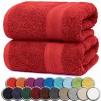 NatureMark Badetuch 2er-Set Frottier Badetücher 100x150cm, 100% Baumwolle (2-St), Premium Qualität, BADETUCH, Bade-Handtuch, 100x150cm