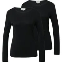 s.Oliver Langarmshirt (2-tlg) mit Rundhalsausschnitt, 2er Pack