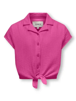 KIDS ONLY - KOGTHYRA CAPSLEEVE KNOT SHIRT WVN raspberry rose - Gr. - 164