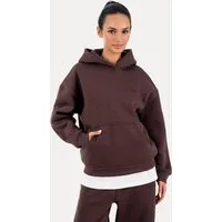 Smilodox Hoodie Thalea Kapuzenpullover Damen Oversize Fit mit Kängurutasche Relaxed Fit, Weiches Sweat Material, Logo-Stitching, Gym & Freizeit