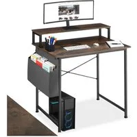 tectake Schreibtisch Everett (1-St., 1 tlg), Funktionaler Schreibtisch mit praktischer Ablage im Industrie-Look