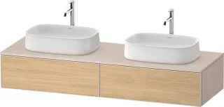 Duravit Zencha Konsolenwaschtischunterbau wandhängend Natur Eiche & Taupe Matt & Supermatt 1600x550x ZE4815B30830000