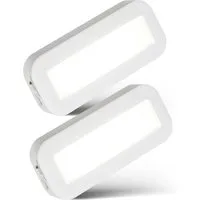 Briloner Leuchten LED Unterbauleuchte SIGO, LED fest integriert, Neutralweiß, 15x6,5x2 cm, 2er-Set, Küche, Schrank, Treppe, Küchenlampe