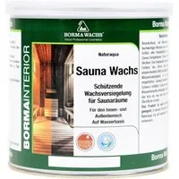 BORMA Sauna Wachs 750ml Transparent Schutzwachs, Schützt atmungsaktiv mit Naturwachsen – ideal für Saunaholz