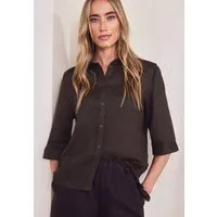 STREET ONE Shirtbluse 3/4-Arm Sommerbluse aus Leinen