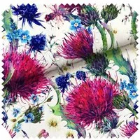 novely® Stoff OXFORD 210D D178 Thistle White Printstoff Outdoor, Wasserabweisend, Outdoor, Meterware, 1lfm