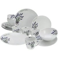 CreaTable Kombiservice Home Lavendel (16-tlg), 4 Personen, Porzellan
