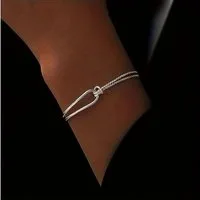 The Beauty House Armband Damen Armband – Elegantes, filigranes Armkettchen in Silberoptik, erstellbare Größe, Modeschmuck