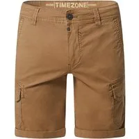 TIMEZONE Cargoshorts Slim Fit Cargotaschen Zip Fly Mittlere Bundhöhe Casual für Herren (1-tlg) Baumwolle Slim Fit Einfarbig atmungsaktiv Reißverschluss
