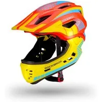 ROCKBROS Kinderfahrradhelm TT-32 (Fahrradhelm Set, Kinderhelm Set mit Kinnschutz), Kinderhelm mit abnehmbarem Fullface Kinnschutz