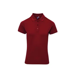 Premier - Poloshirt für Damen (Burgunderrot)