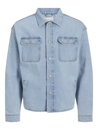 JACK&JONES - JJICHASE JJOVERSHIRT AKM 903 NOOS Light Blue Denim - Gr. - M