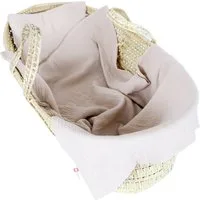 Babydecke BabyLux Musselin Decke 75x100cm +Kissen für Kinderwagen Wiege Babybett, BabyLux, KM3 - Beige