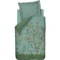 PiP Studio Bettwäsche Wild and Tree Blau, Perkal, 2 teilig, Bäume, Blüten, Sträucher, Vögel