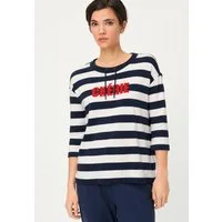 Olsen Sweatshirt Sweatshirt mit dekorativem Streifendetail