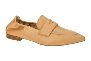 H?gl 7-10 0400 1500 Charlie Damen Slipper Loafer Braun Sahara Echtleder Absatz