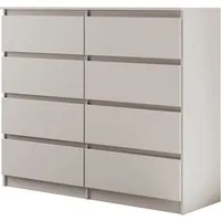 Beautysofa Kommode LEMON Kaschmir mit 8 Schubladen (Moderne Schubladenkommode Sideboard, mit Kugelführungen), Breite: 120 cm oder 140 cm