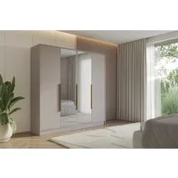 ALTDECOR Drehtürenschrank LESE (Kleiderschrank Garderobenschrank mit viel Stauraum, Moderner Schrank) Vielseitiger Drehtürenschrank mit Spiegeltüren Spiegel Flügeltüren