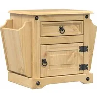 vidaXL Nachttisch Nachttisch Corona 45x35x47,5 cm Massivholz Kiefer