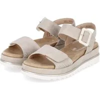 Remonte Remonte D3P53-62 Damen Rauleder beige Sandalette