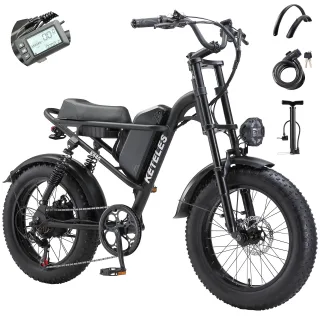 [EU Direct] KETELES K880 Electric Bike 48V 23AH Battery 1000W Motor Recommended Top Speed 25KM/H 20inch Tires 50-95KM Ma