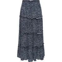 ONLY Maxirock ONLFERNANDA LIFE LAYRED LONG SKIRT NOOS Viskose, gesmoktes Bündchen