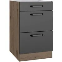 wiho Küchen Unterschrank Elba Breite 50 cm, mit zwei Auszügen