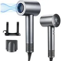 CkeyiN Pro Haartrockner Ionic,Hair Dryer Leise,Haarföhn 110000 RPM,30℃/50℃/70℃/90℃, 1500 W, Mit Magnetdüse,36m/s,Schnelles Trocknen,Kaltlufttaste, für alle Haarlängen und -strukturen