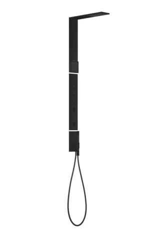 Hansgrohe Duschpaneel Axor ShowerComposition Thermostat Kopfbrause 110/220 1jet, mattschwarz, 125956 12595670