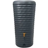 4rain Regentonne Jolie 2in1, (Einzeln, Inklusive Auslaufhahn), Recyclingmaterial,2 Anschlüsse,19mm,Pflanzschale